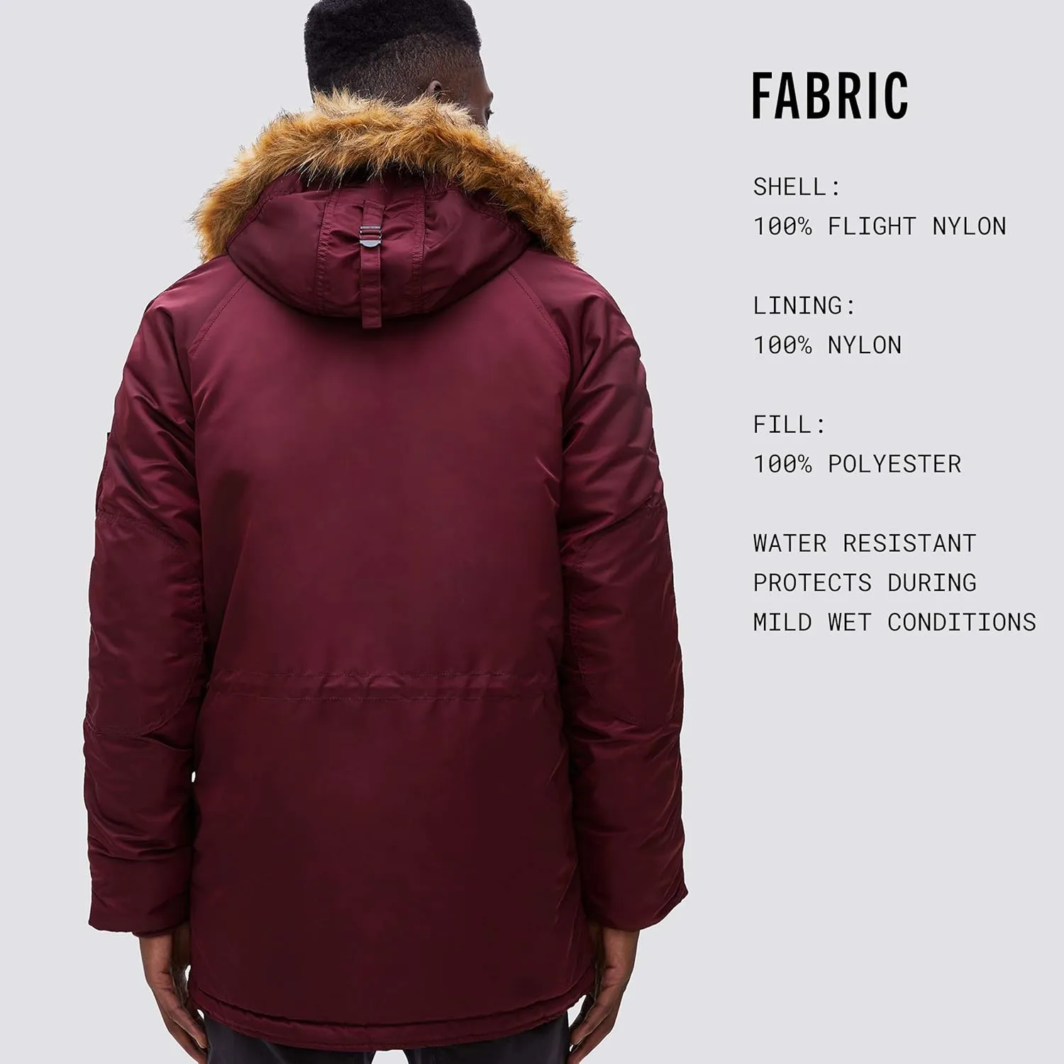 Alpha Industries N-3B Slim Fit Parka - Cold Weather Military Issue Parka