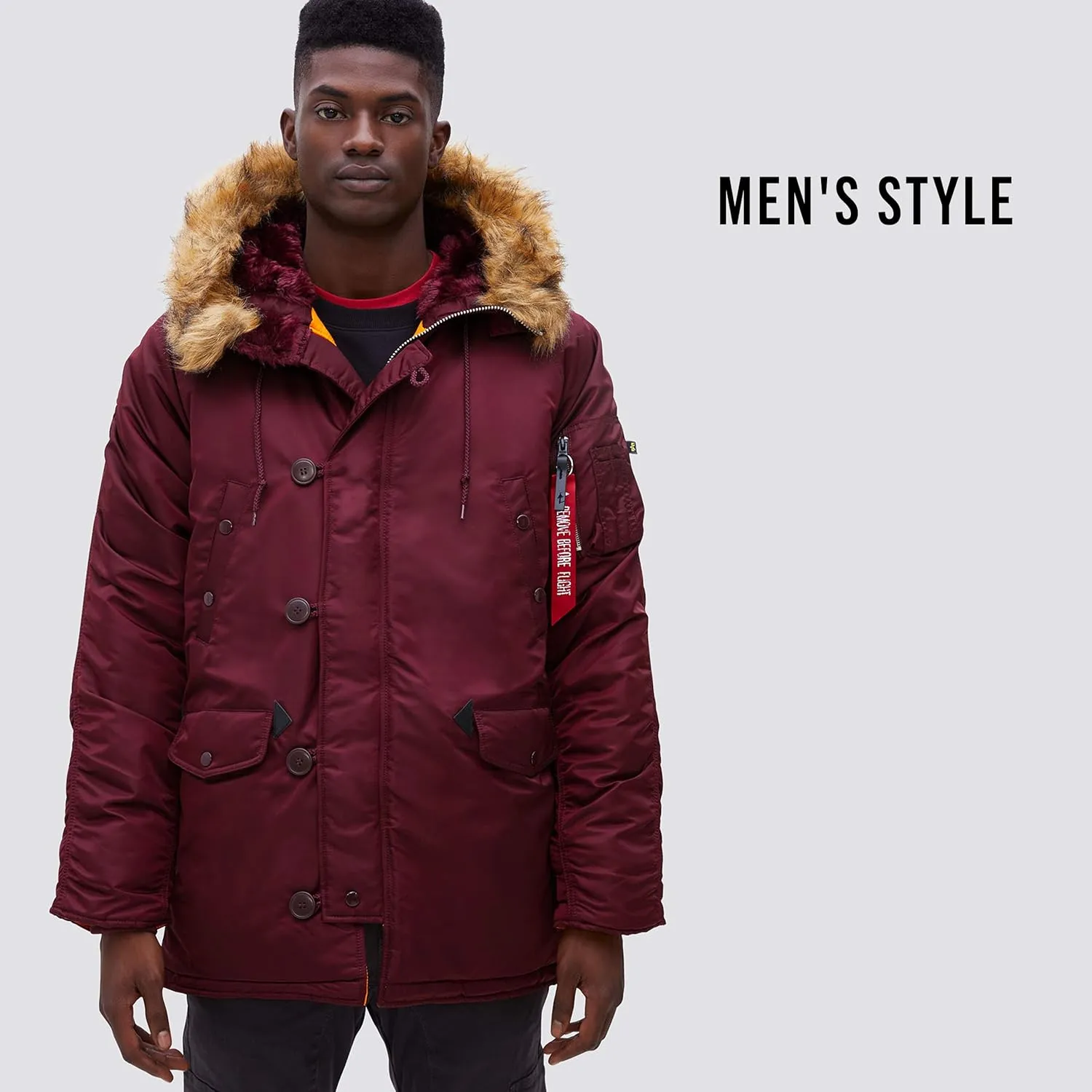 Alpha Industries N-3B Slim Fit Parka - Cold Weather Military Issue Parka