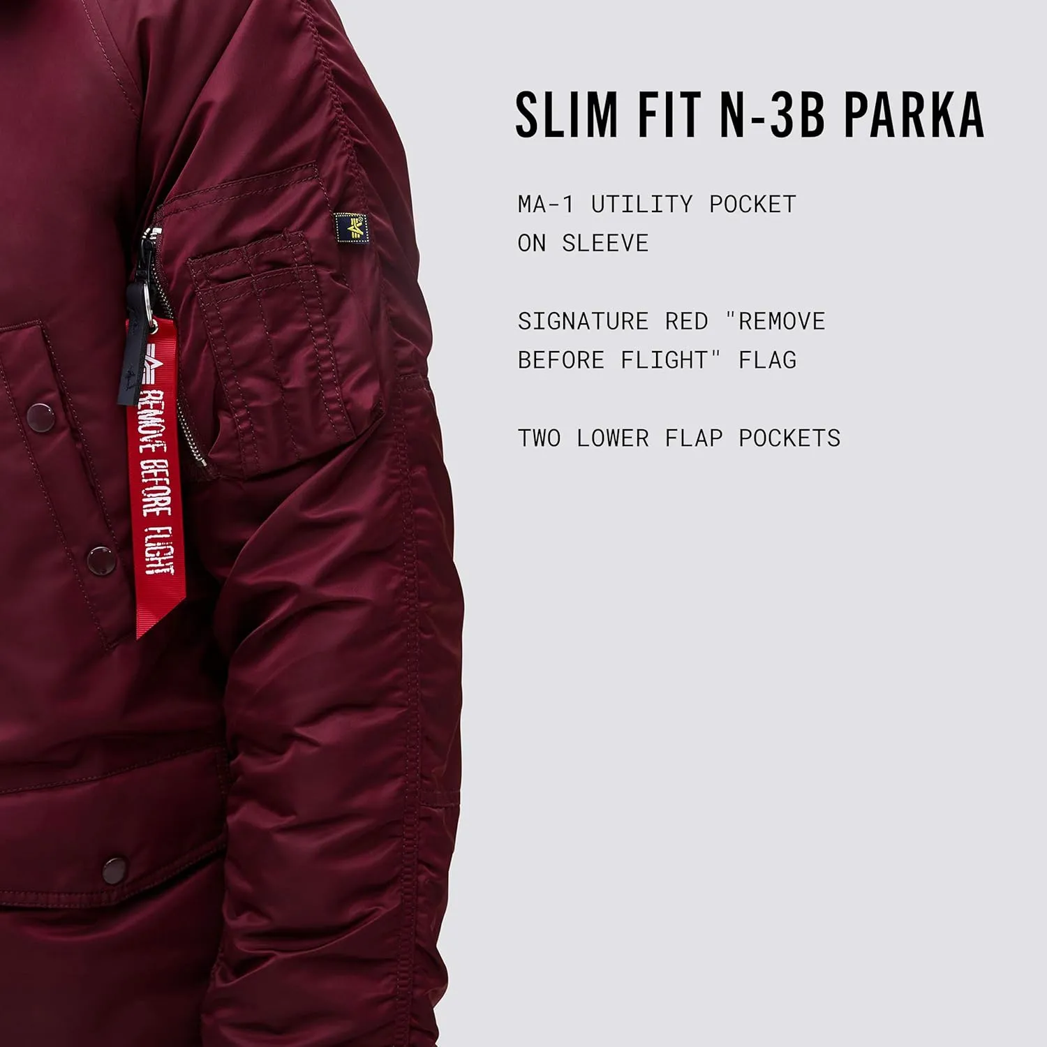 Alpha Industries N-3B Slim Fit Parka - Cold Weather Military Issue Parka