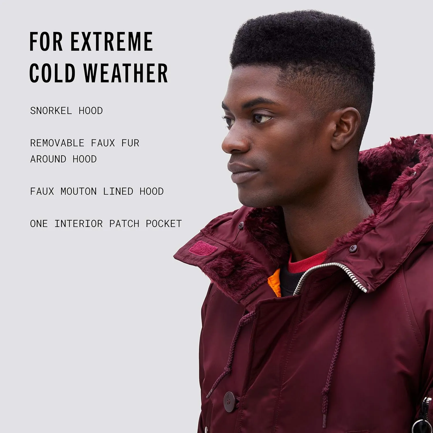 Alpha Industries N-3B Slim Fit Parka - Cold Weather Military Issue Parka
