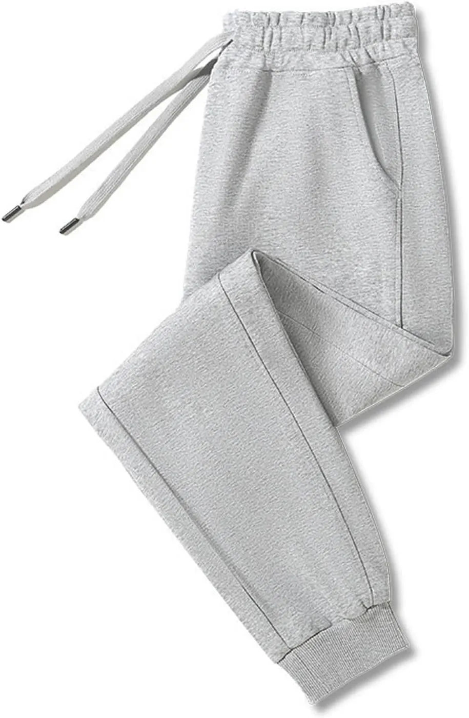 Beeswan Stretch Active Pants for Women Elastic High Waisted Drawstring Workout Cuffed Pants Breathable Comfy Trousers