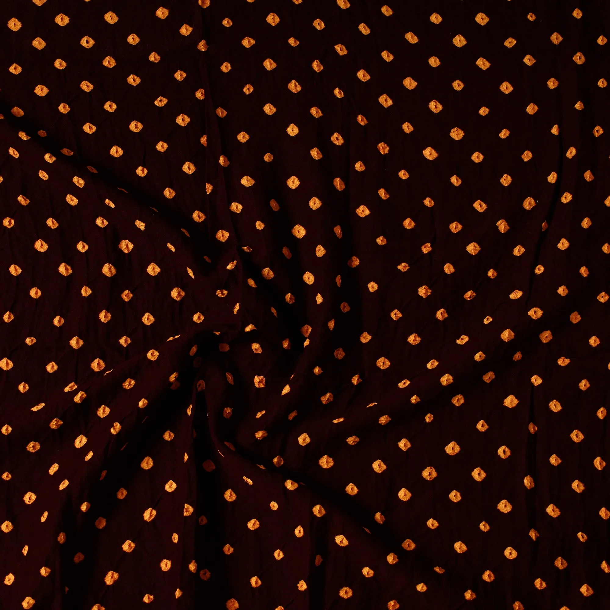Black - Kutch Bandhani Tie-Dye Cotton Precut Fabric (1 meter) 09
