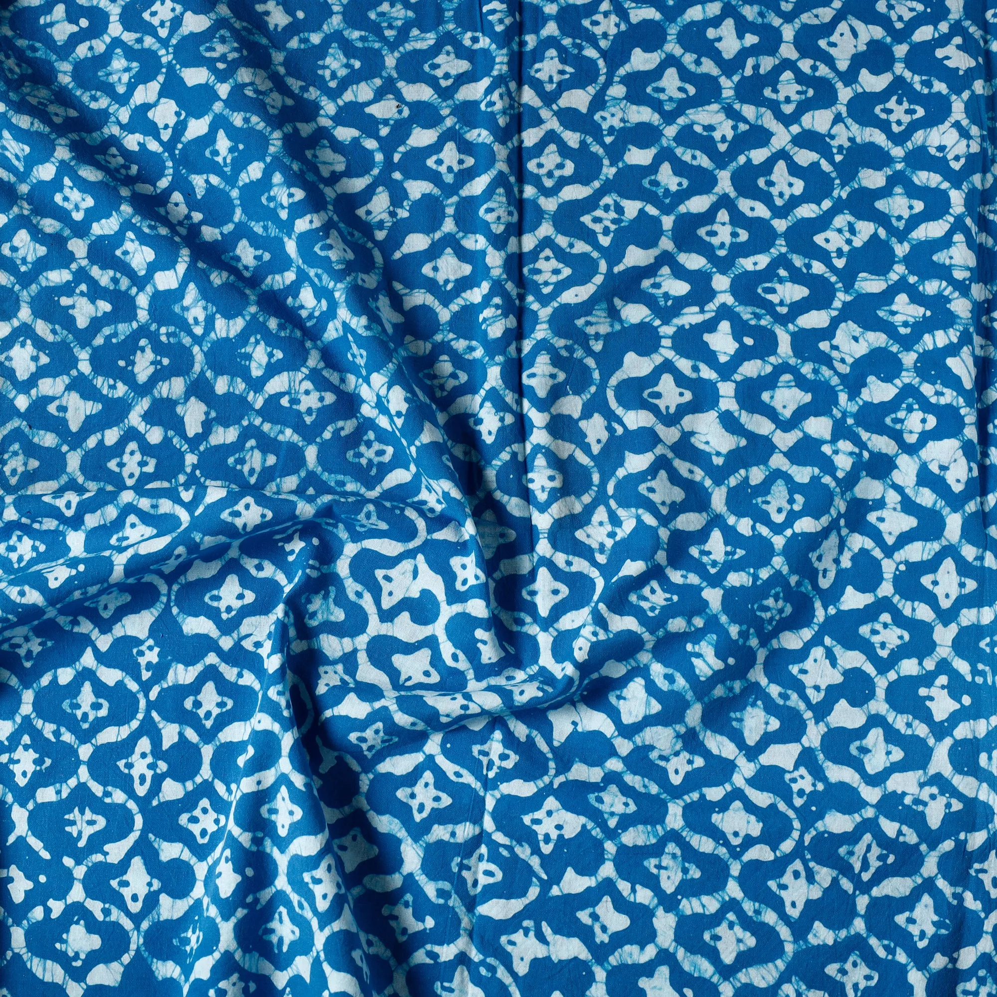 Blue - Hand Batik Printed Cotton Precut Fabric  (1.4 meter) 49