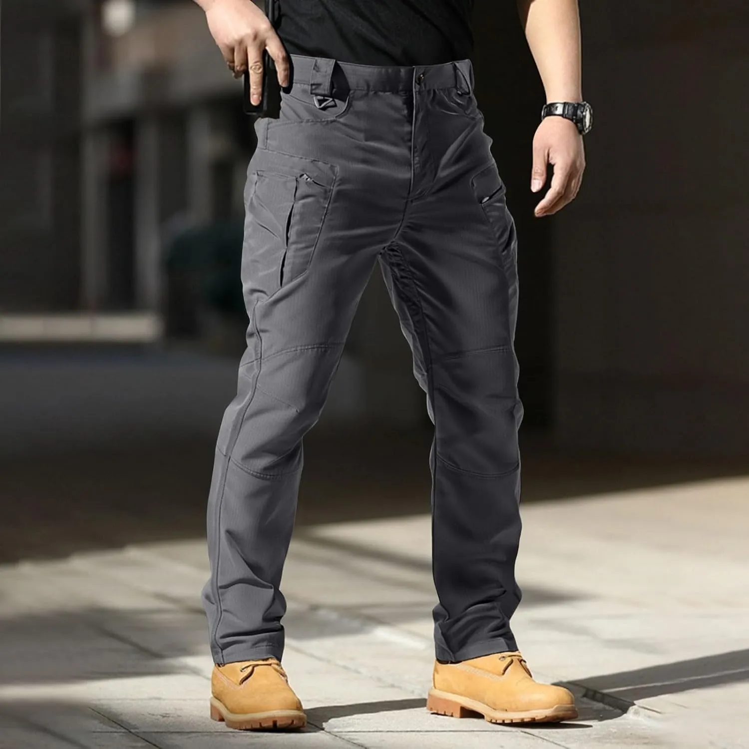 Cargo Pants for Men Relaxed Fit Waterproof Ripstop Tactical Pants Lightweight Flexcamo Hiking Pant Multi Pockets