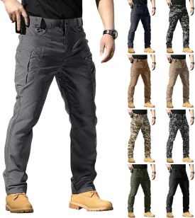 Cargo Pants for Men Relaxed Fit Waterproof Ripstop Tactical Pants Lightweight Flexcamo Hiking Pant Multi Pockets