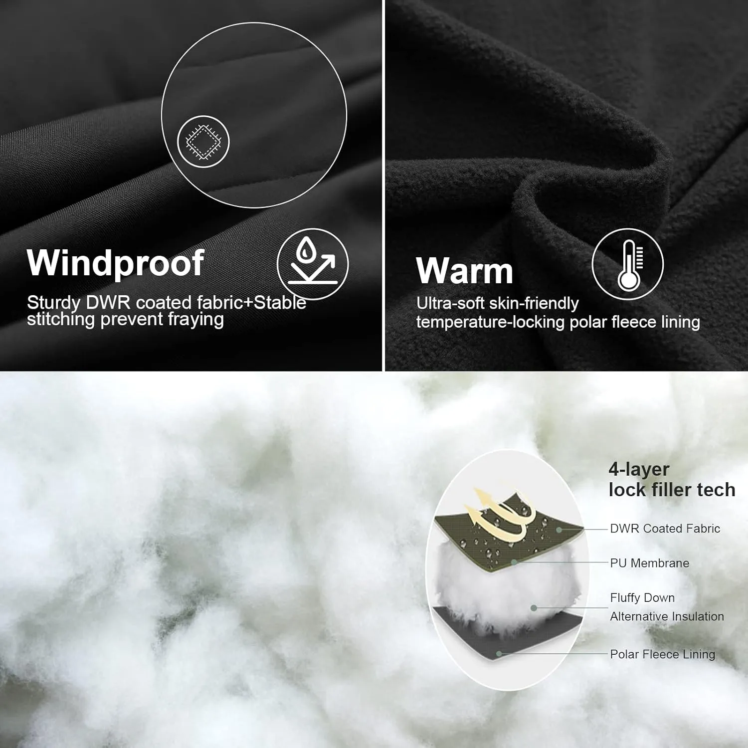 Chrisuno Women's Plus Size Winter Coat Waterproof Long Puffer Jacket Warm Thicken Parka with Removable Fur Hood