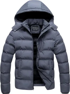 CREATMO US Men's Puffer Jacket Waterproof Winter Parka jacket Warm Thicken Ski Coat