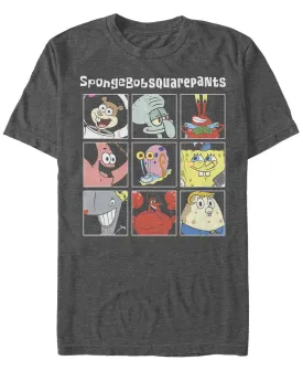 Fifth Sun Men's Oversized Bob Grid Crew Neck Short Sleeve T-Shirt multi