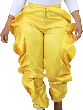 hlysgo Fringe Pants for Women Trousers Slim Fit Solid Color High Waisted Yoga Pants Sweatpants for Women Y2K Streetwear