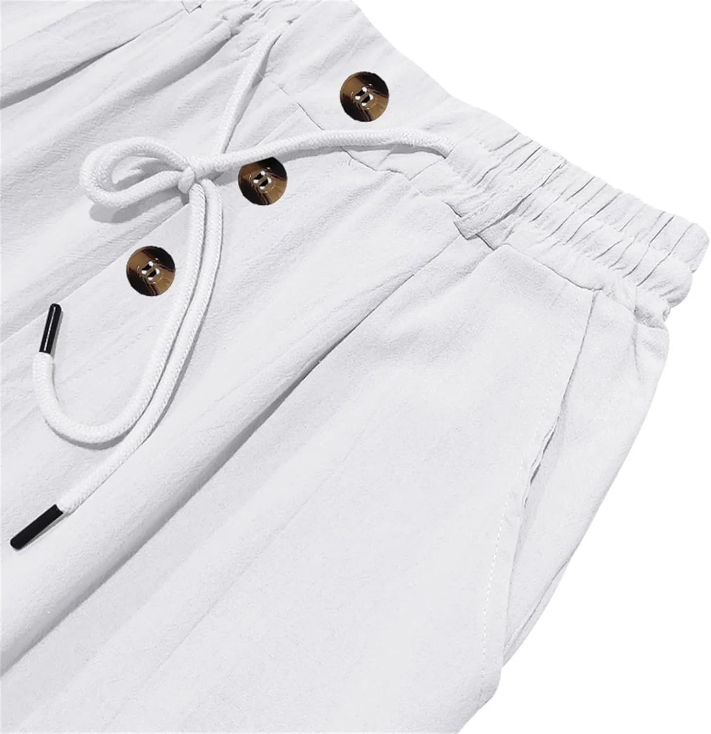 Mens Loose Fit Wide Leg Drawstring Baggy Yoga Beach Lightweight Work Office Athletic Workout Straight Trousers Pants