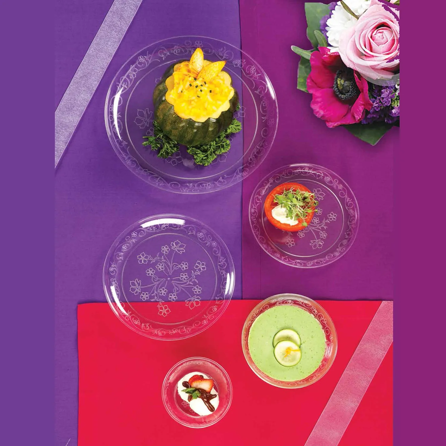 "BULK" D'Vine Plastic Soup Bowl Heavyweight Clear 10 oz