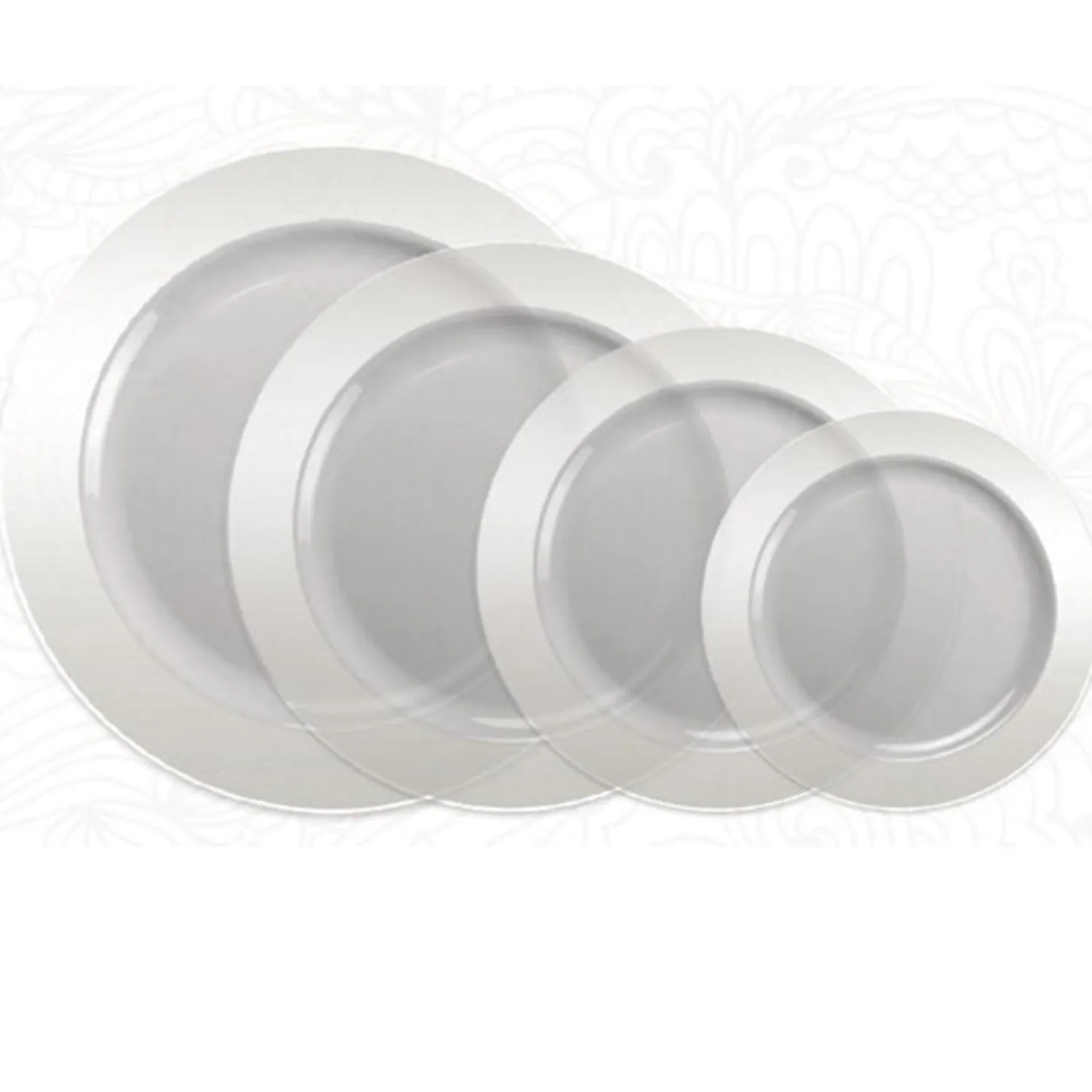 "BULK" Magnificence Heavy weight 10.25" Plastic Dinner Plate Value pack Clear