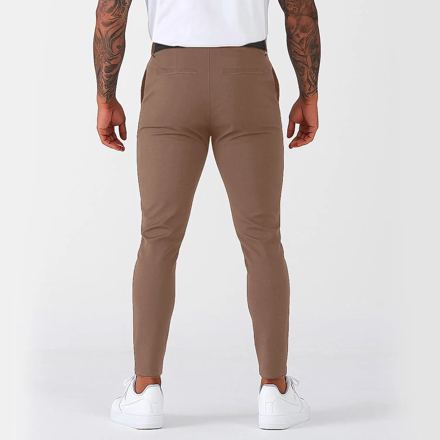 Slim Fit Dress Pants for Men Stretchy Straight Fit Work Pants Mencomfy Tapered Pencil Golf Jogger Pants with Pockets