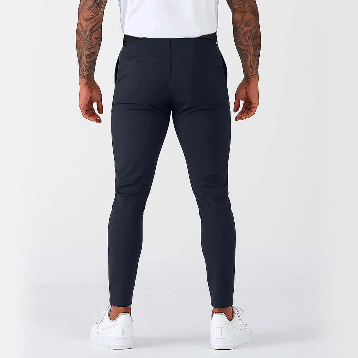 Slim Fit Dress Pants for Men Stretchy Straight Fit Work Pants Mencomfy Tapered Pencil Golf Jogger Pants with Pockets