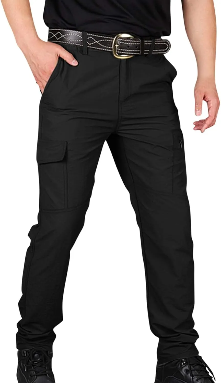 Tactic Pants for Men, Work Pants for Men Water Resistant Cargo Hiking Multi Pockets Ripstop Flex Outdoor Trousers
