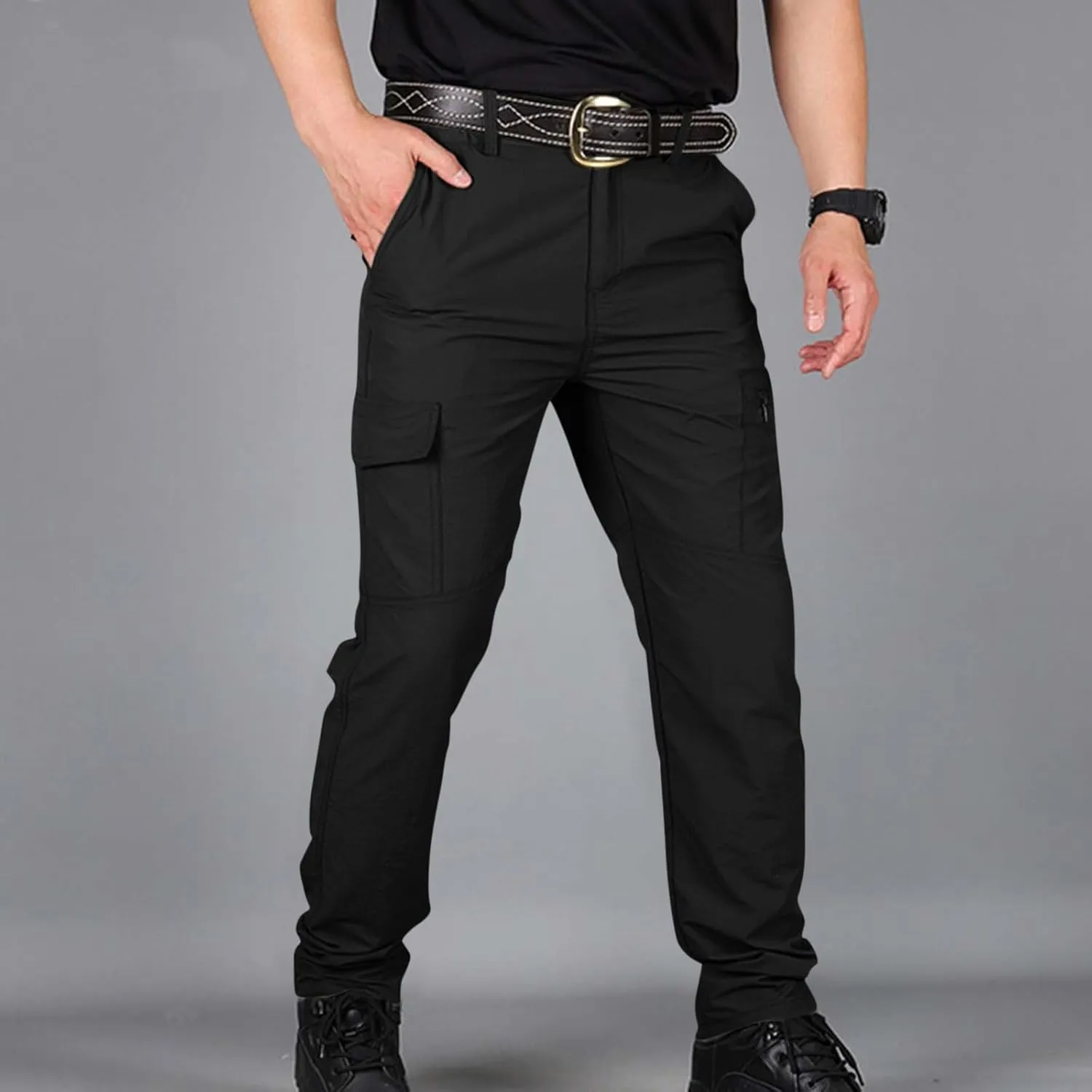 Tactic Pants for Men, Work Pants for Men Water Resistant Cargo Hiking Multi Pockets Ripstop Flex Outdoor Trousers