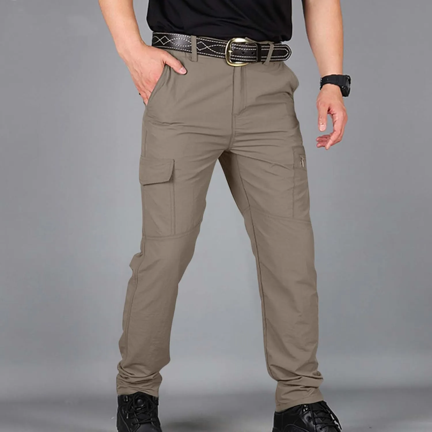 Tactic Pants for Men, Work Pants for Men Water Resistant Cargo Hiking Multi Pockets Ripstop Flex Outdoor Trousers