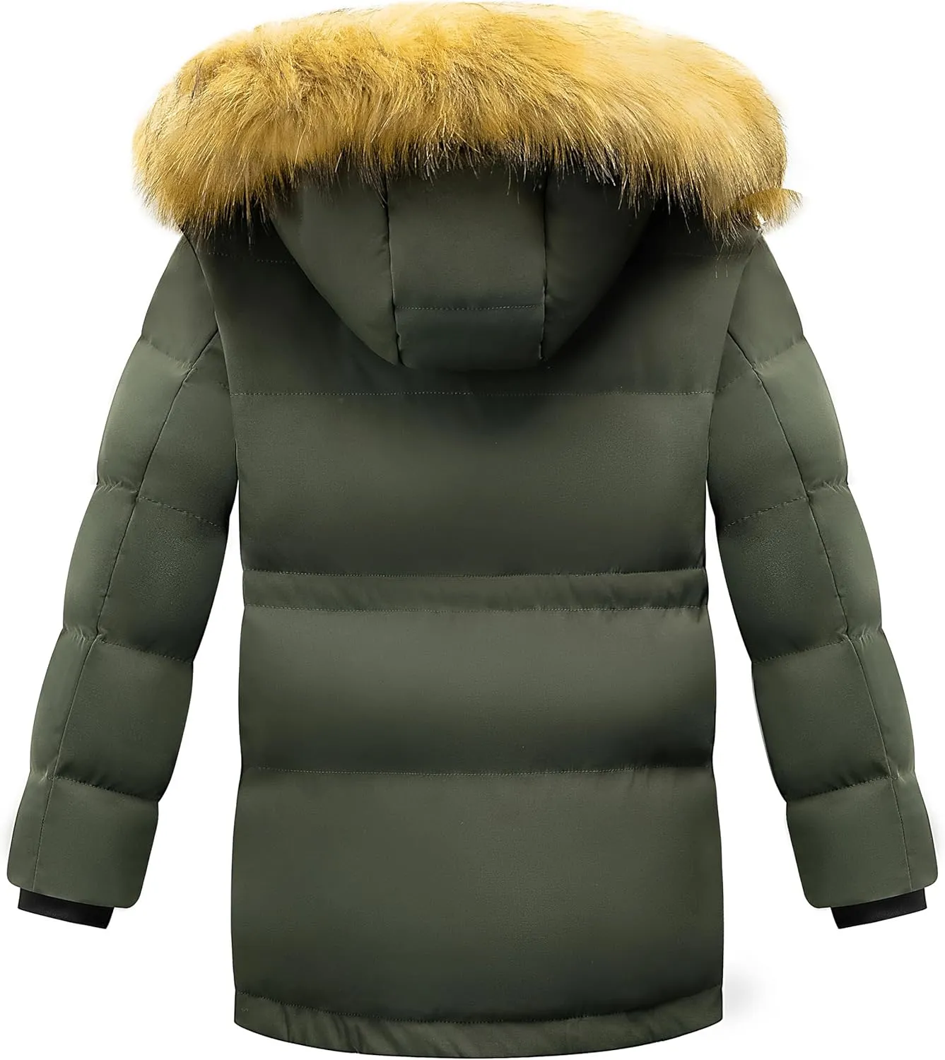 WULFUL Boy's Winter Coat Waterproof Fleece Lined Parka Jackets Kids Hooded Puffer Outerwear
