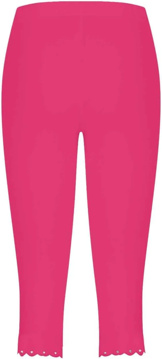Xiaojmake High Waisted Capri Leggings for Women Summer Yoga Gym Workout Cropped Pants Rhinestone Patch Summer Beach Trousers